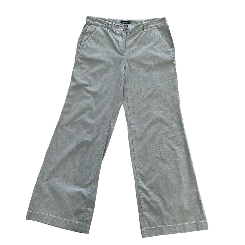 LAND’S END Wide Leg Seersucker Cotton Pants - Size‎ 8 Fit 1